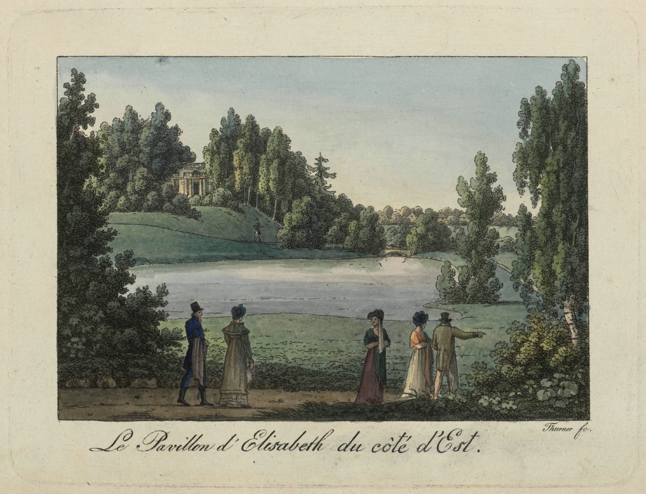 Elizabeth Pavilion i Pavlovsk Park, 1810-talet. av Thurner