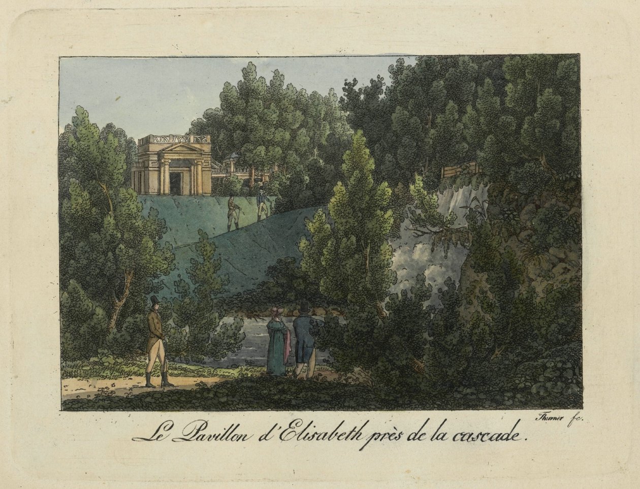 Elizabeth Pavilion i Pavlovsk Park, 1810-talet. av Thurner