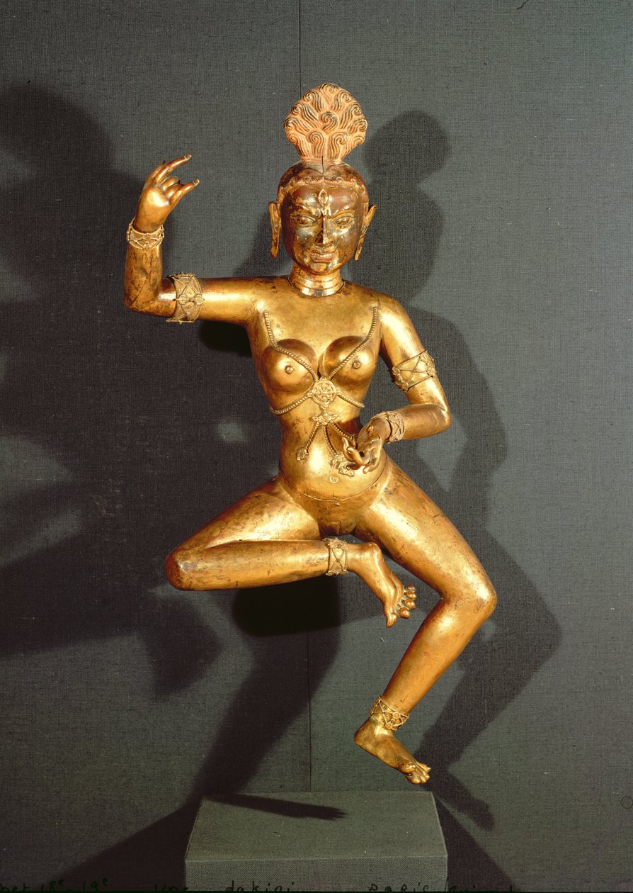 A Dakini, sent 1700-tidigt 1800-tal (koppar) av Tibetan School