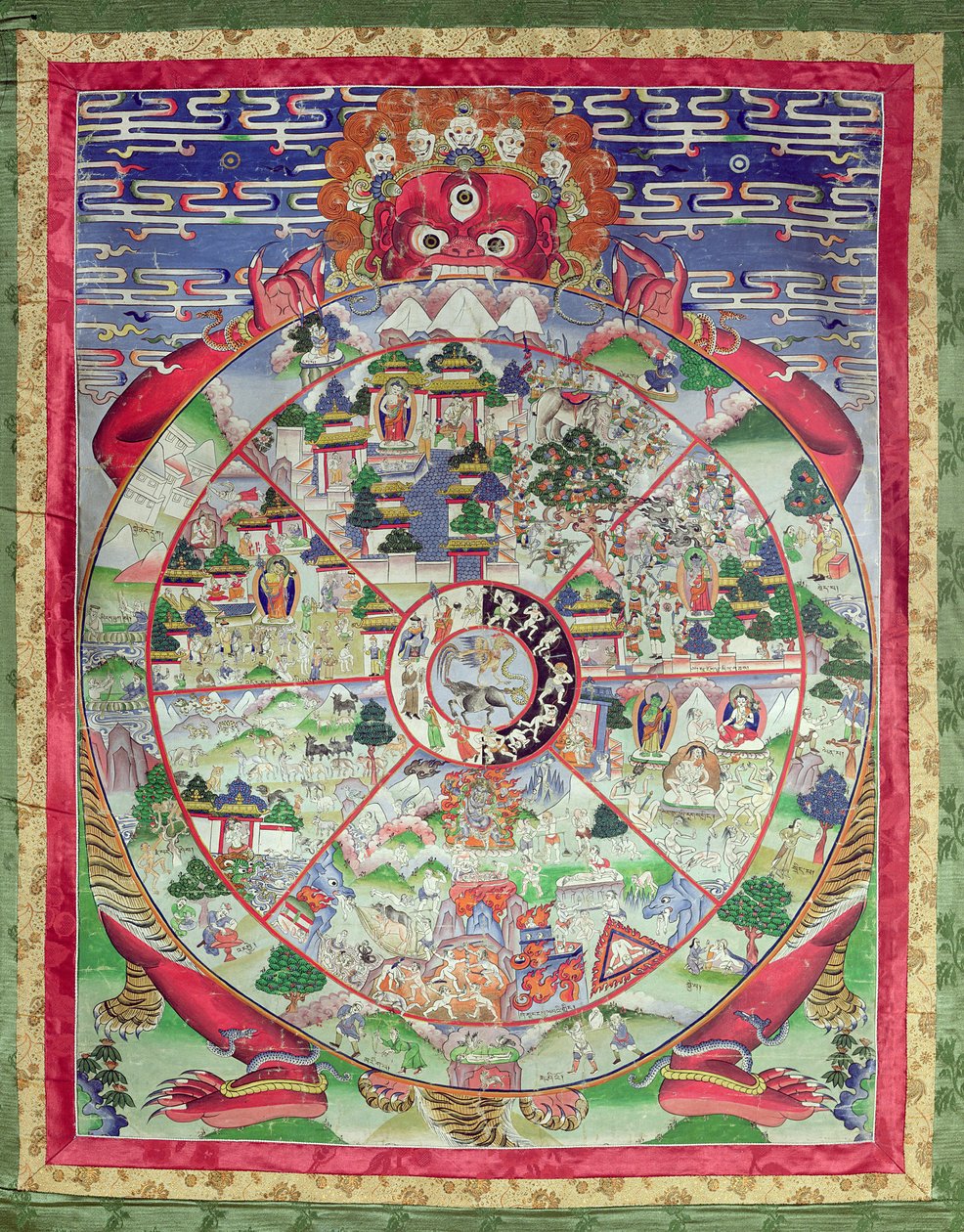 Dharmachakra, Wheel of Transmigratory Existence (papper) av Tibetan School