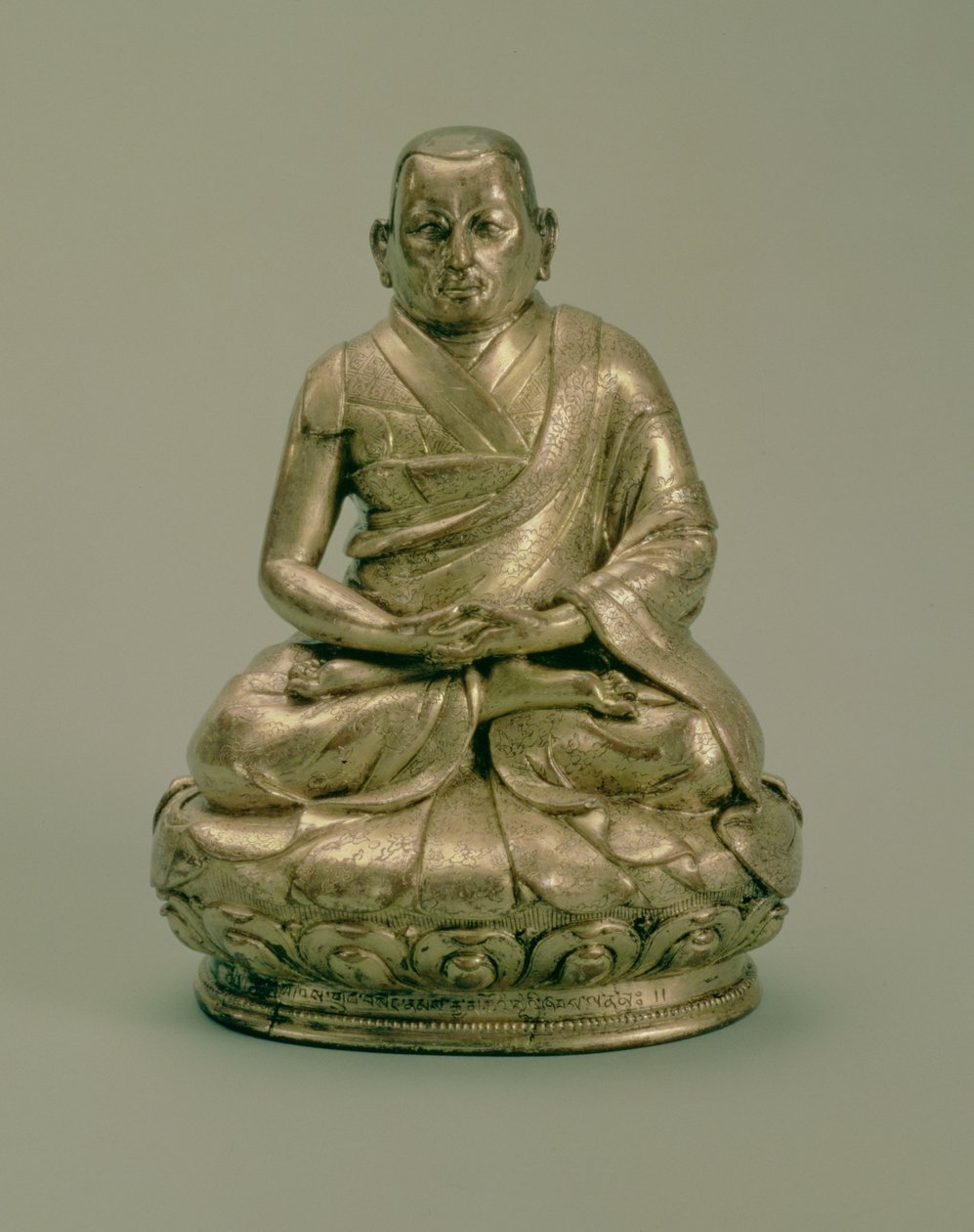 Sonam Gyatso (1543-89), tredje Dalai Lama, 1500-1600-talet (förgylld koppar) av Tibetan School