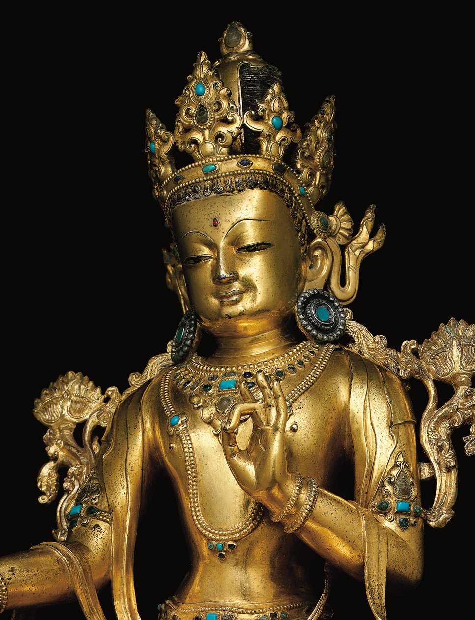 Imperialistisk figur av Avalokiteshvara av Tibetan School