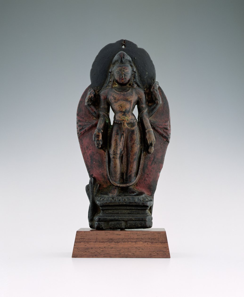 Jatamukuta Lokesvara, 1000-1100-talet (trä och pigment) av Tibetan School