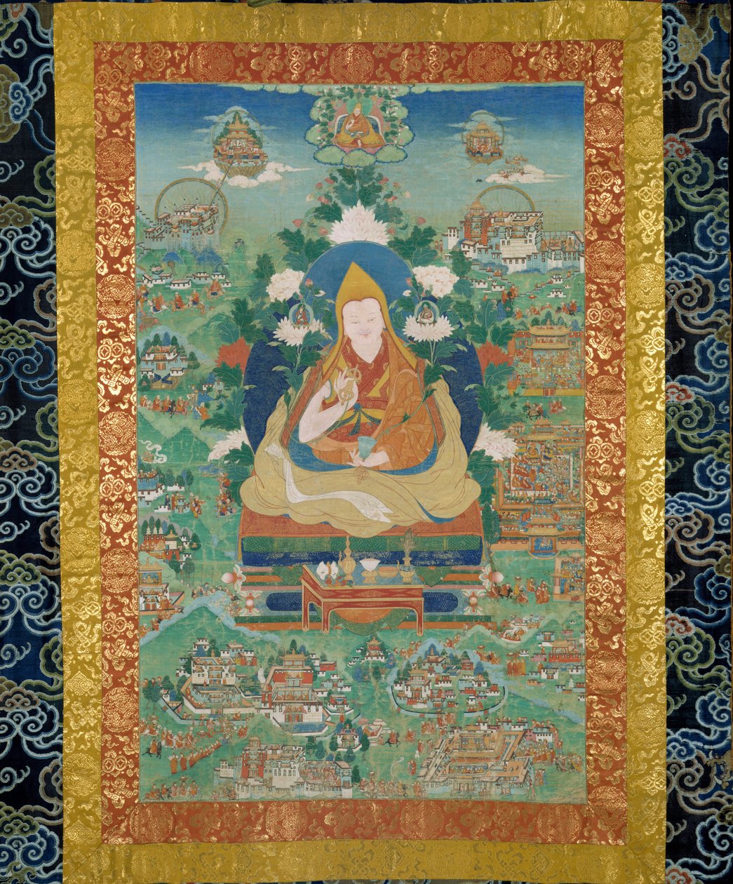 Ngawang Lobsang Gyatso 1617-1682, 5:e Dalai Lama, 1700-talet. av Tibetan culture.