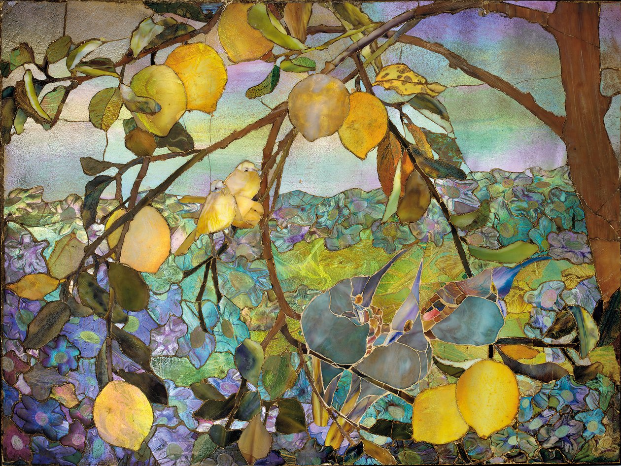 Favrile mosaikpanel, ca 1910 av Tiffany Studios