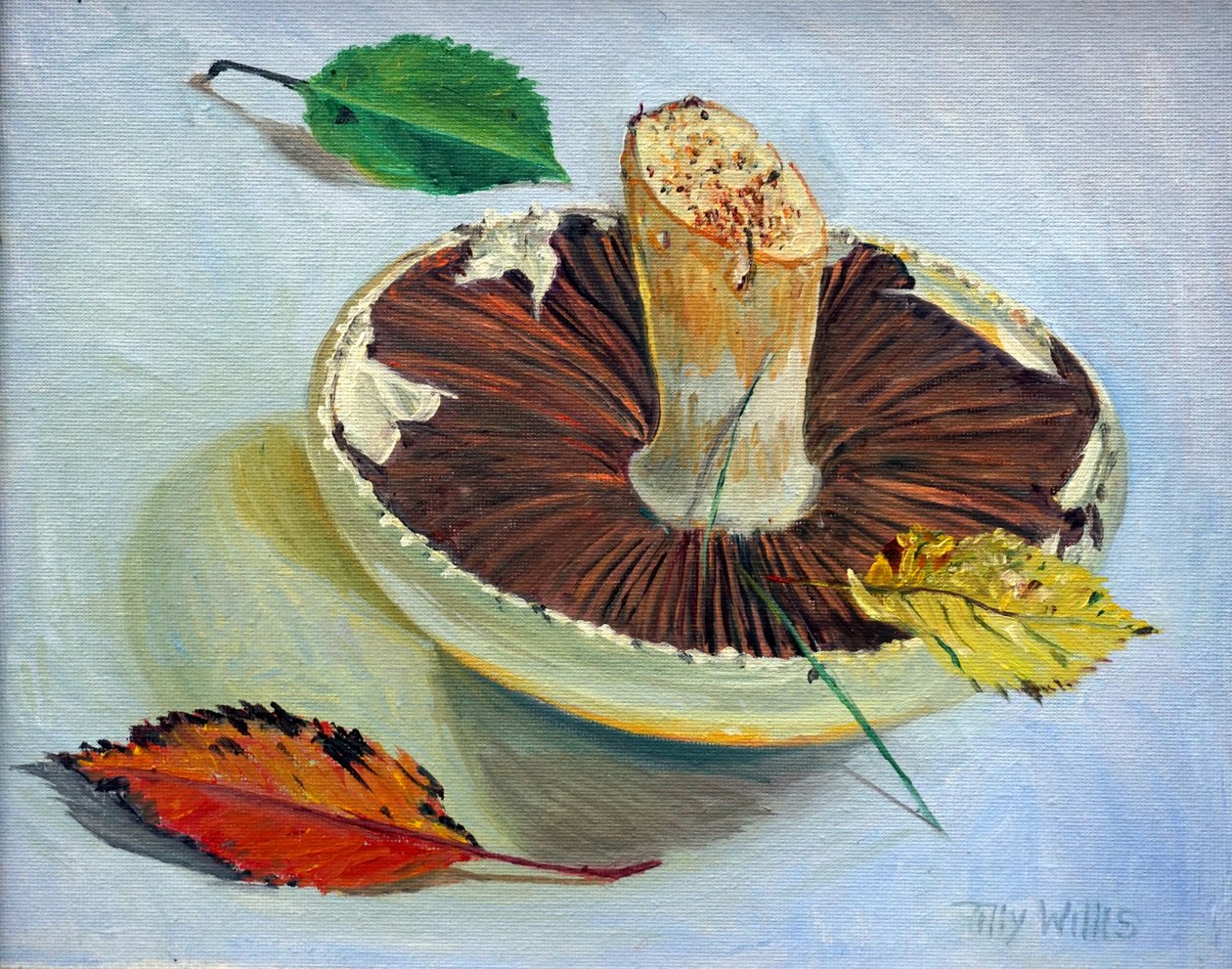 Höststilleben, 2017, olja av Tilly Willis
