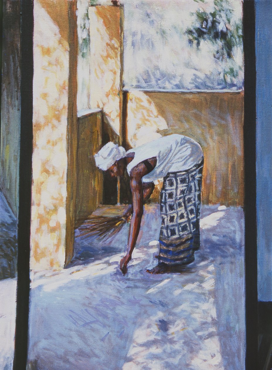 Girl Sweeping II, 2002 (oljeduk) (se även 188679, 188681) av Tilly Willis