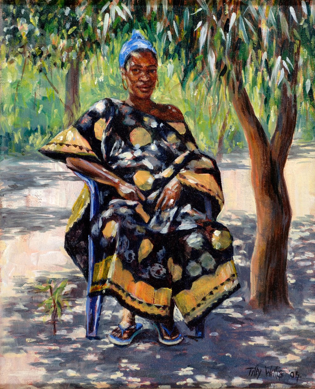 Kvinna sitter, 2004 av Tilly Willis