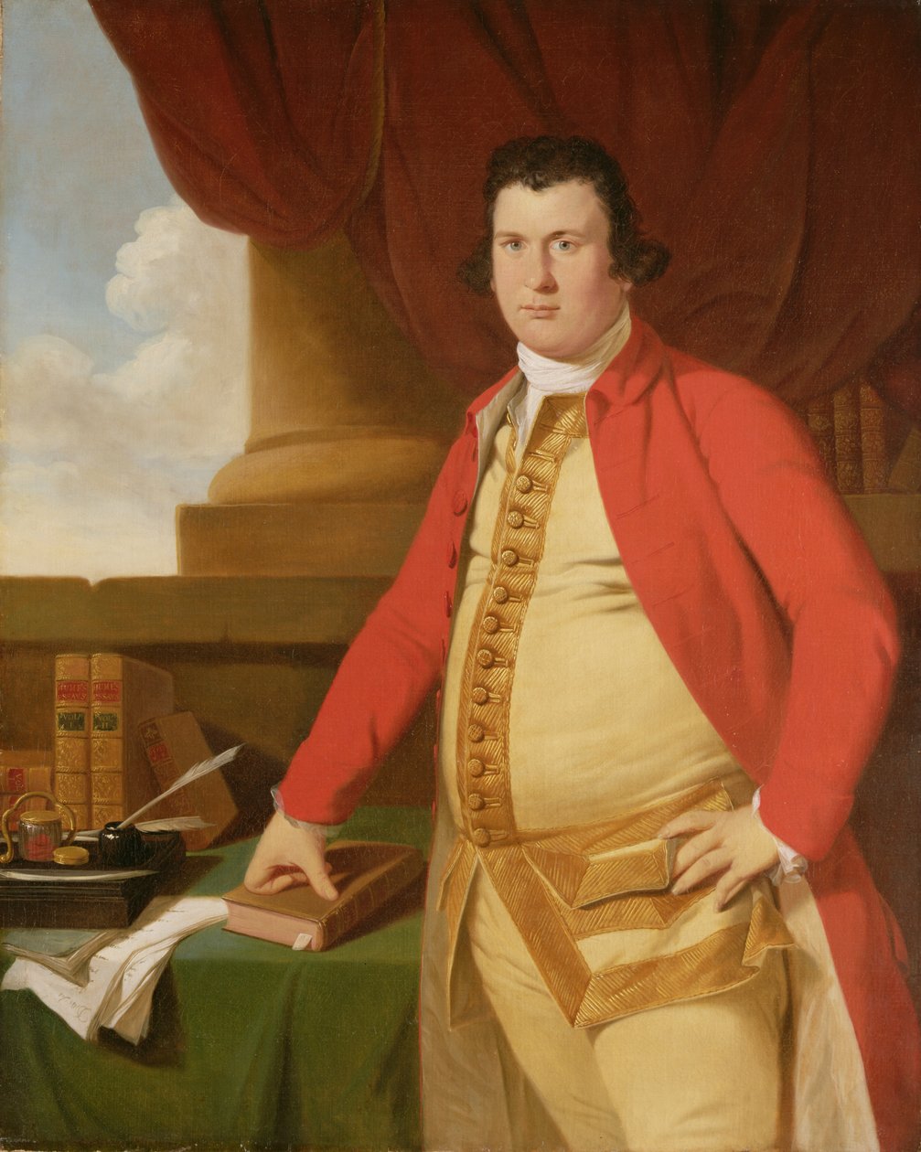 En okänd man, ca 1764-69 (olja på duk) av Tilly Kettle