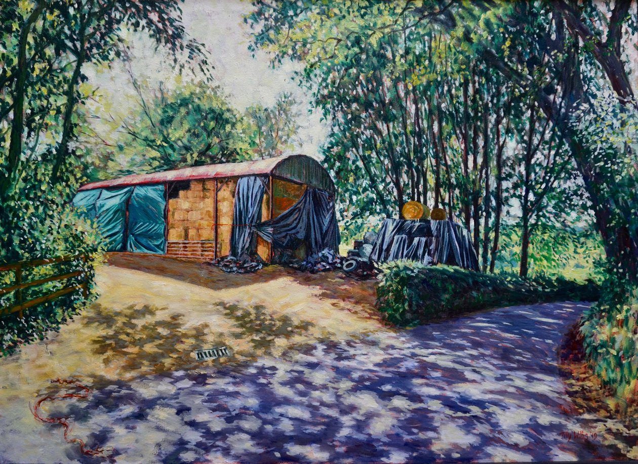 Haylage and Baleage 2019 (olja på duk) av Tilly Willis