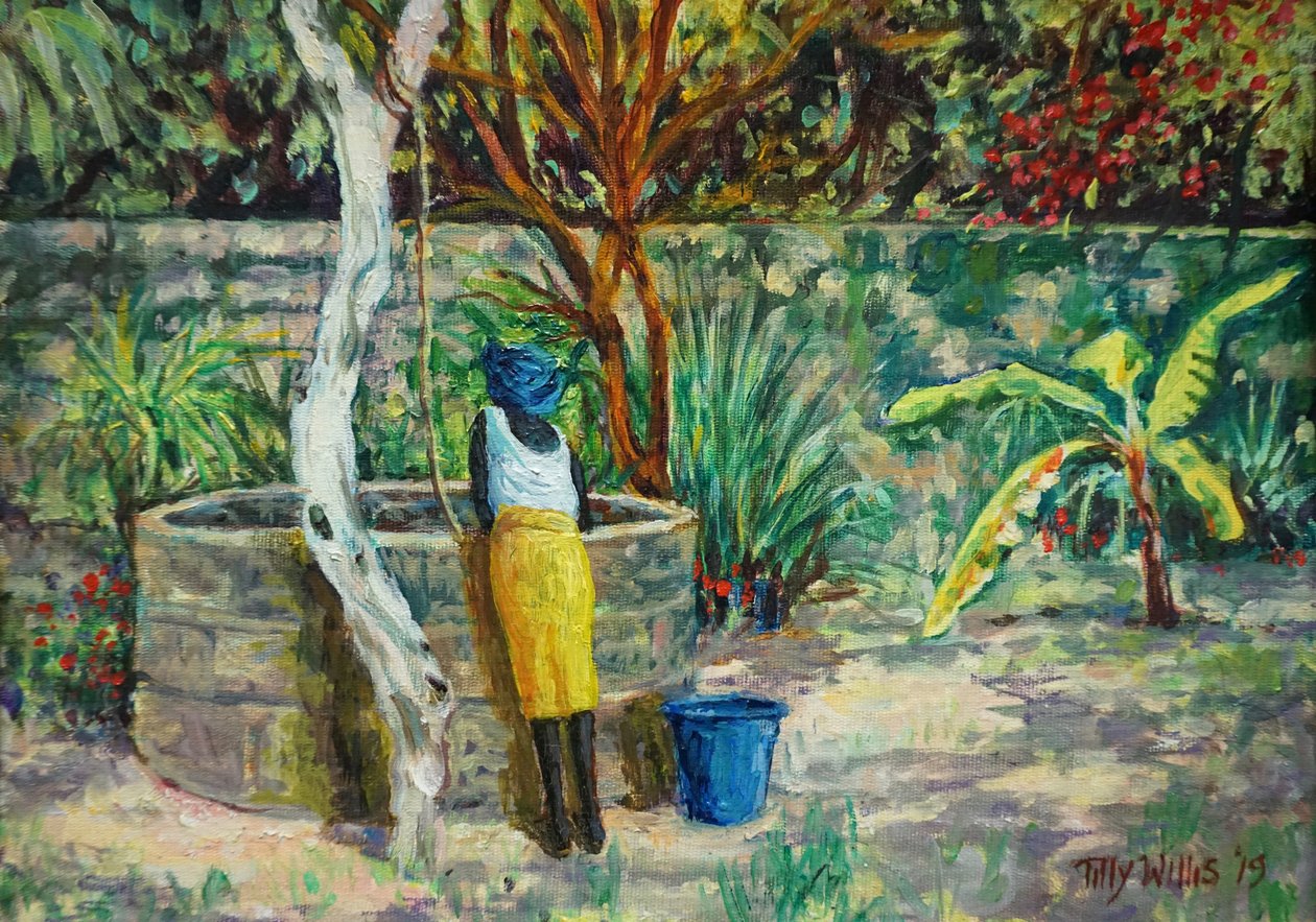 The Blue Bucket 2019 (olja) av Tilly Willis
