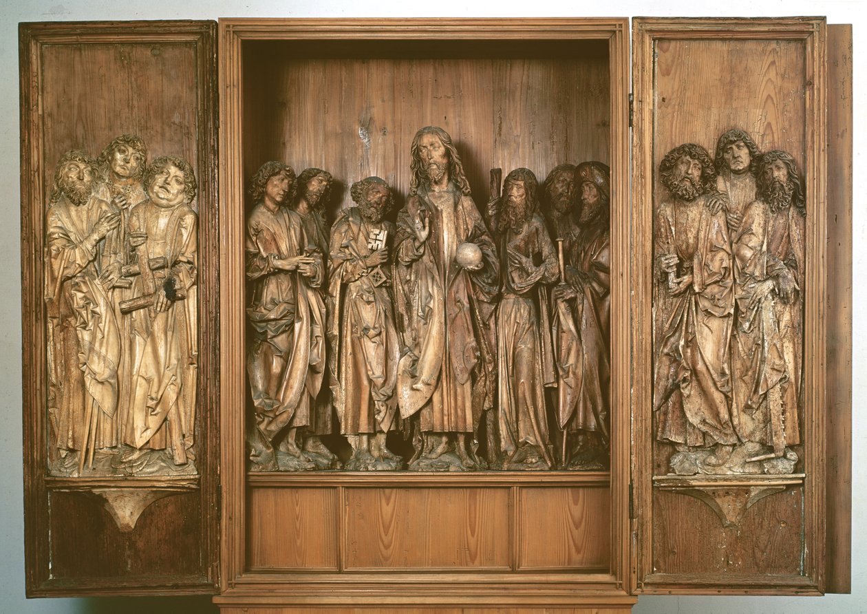Windsheim Triptyk föreställande Kristus med de tolv apostlarna (trä) av Tilman Riemenschneider