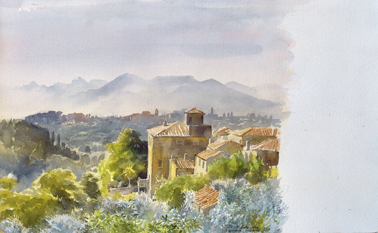 San Ruffino, Casciani, Toscana, 1998 (wc på papper) av Tim Scott Bolton