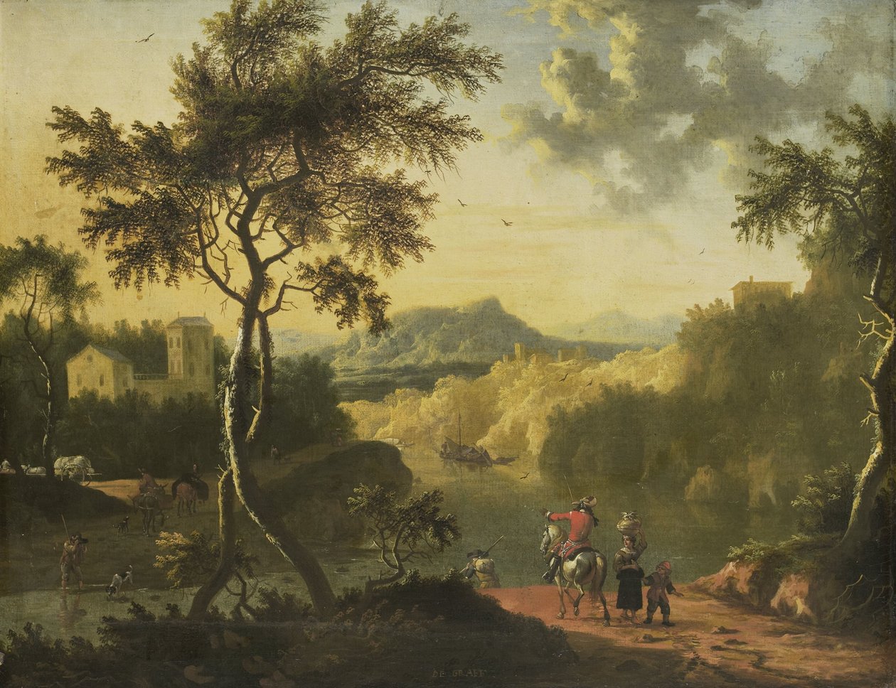 Italienskt landskap av Timotheus de Graef (attributed to)
