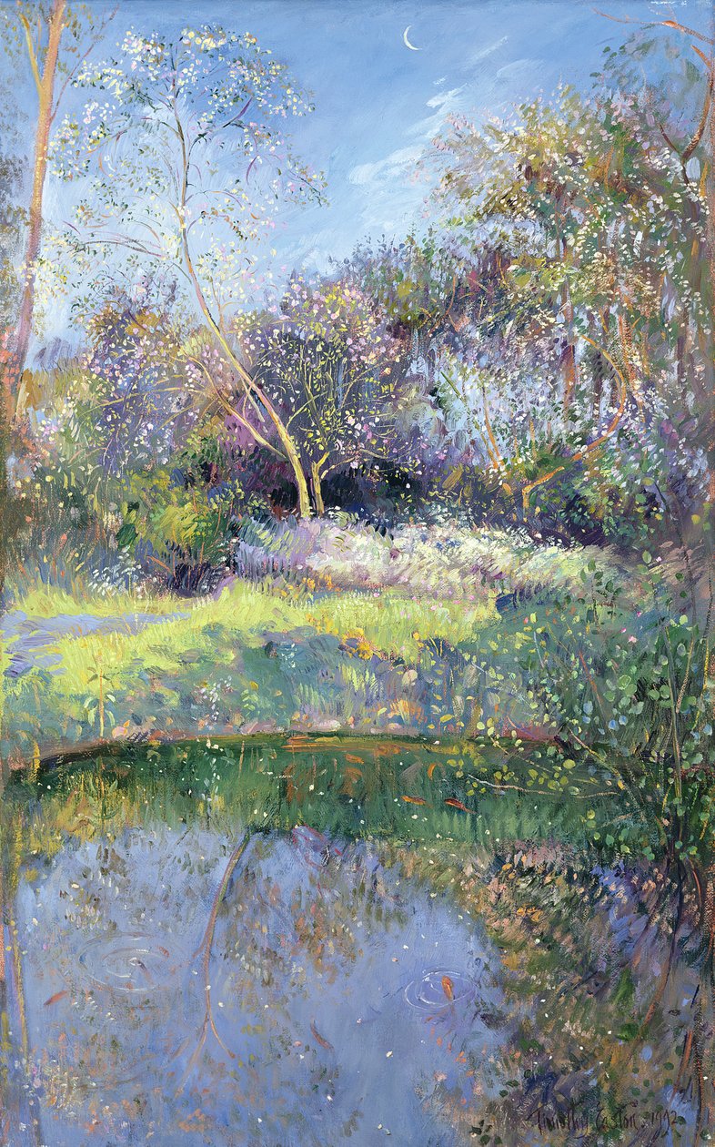 Äppelträd och Crescent Moon av Timothy Easton
