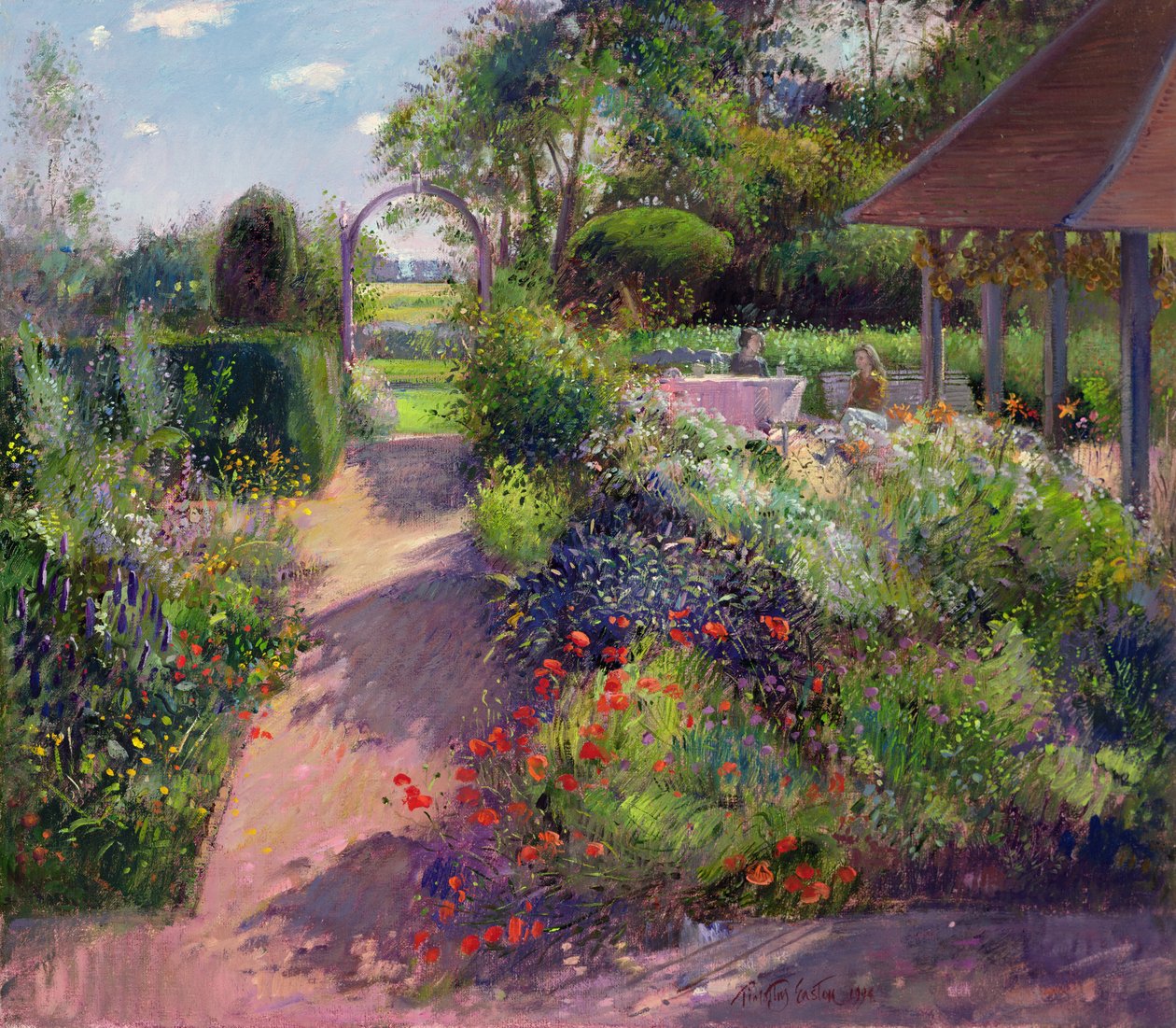 Morgonpaus i trädgården, 1994 av Timothy Easton