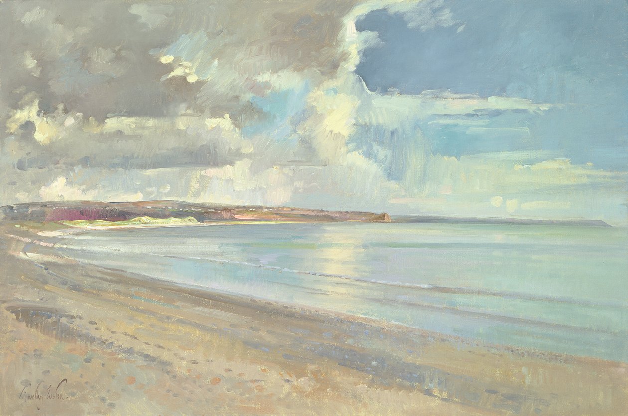 Reflekterade moln, Oxwich Beach, 2001 av Timothy Easton