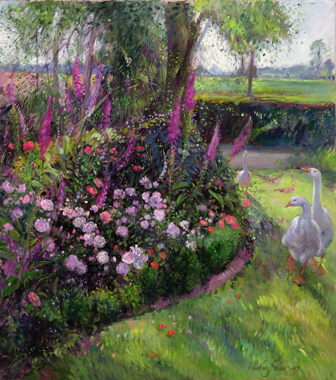 Rosenbädd och gäss, 1992 av Timothy Easton