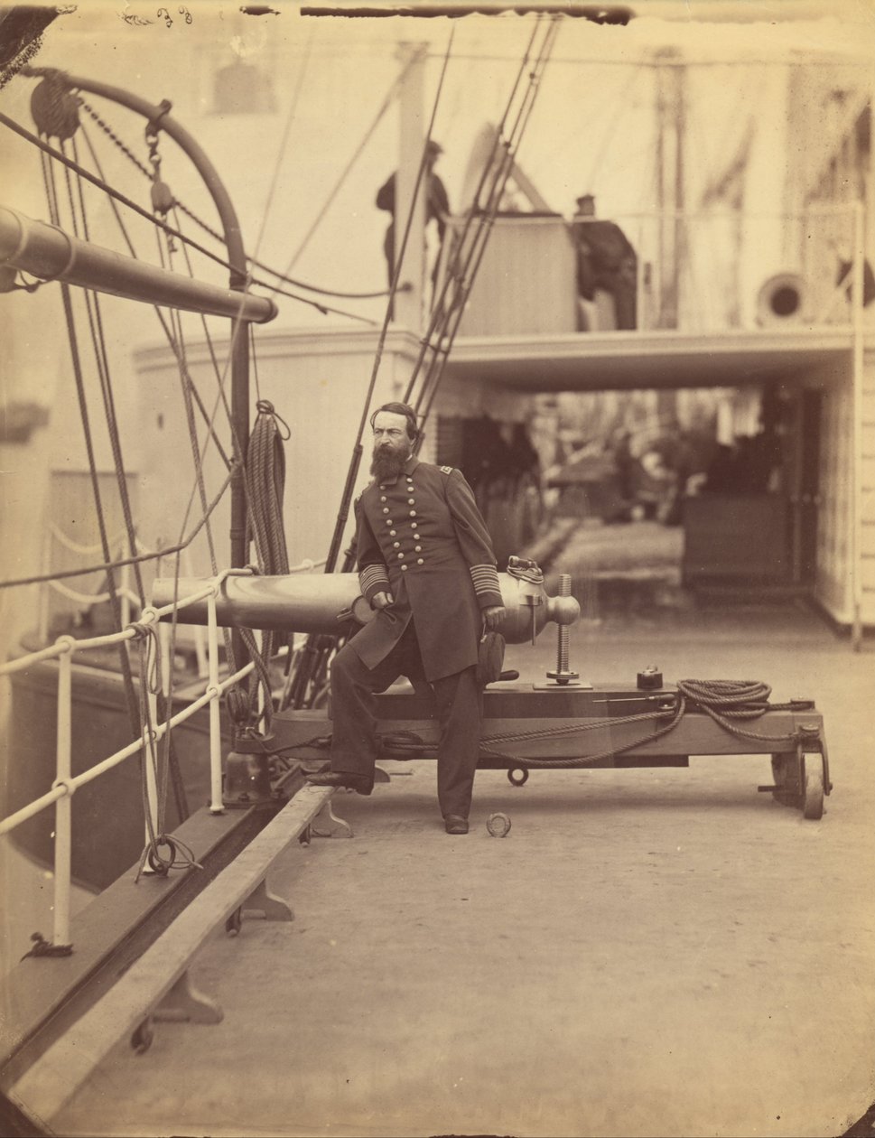 (Admiral David Dixon Porter on the Deck of His Flagship the Malver After the Victory at Ft. Fisher... av Timothy H. OSullivan
