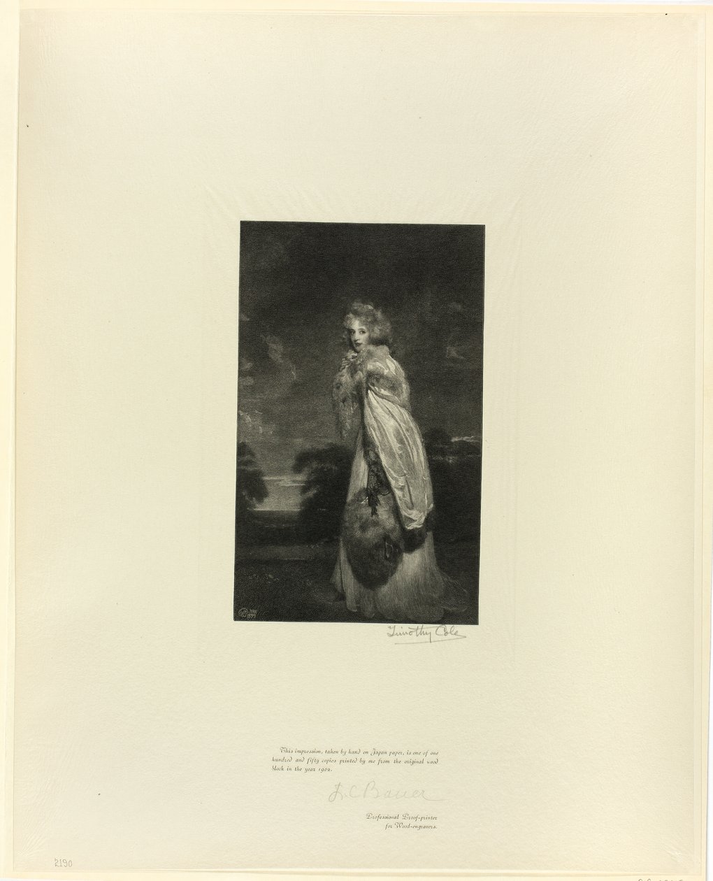 Lady Derby (Miss Farren), från Old English Masters av Timothy Cole