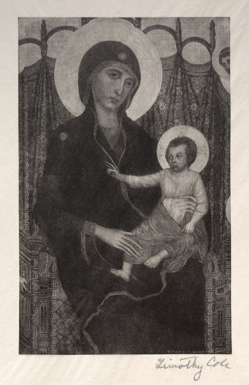 Gamla italienska mästare: Madonna och barn, 1885. av Timothy Cole
