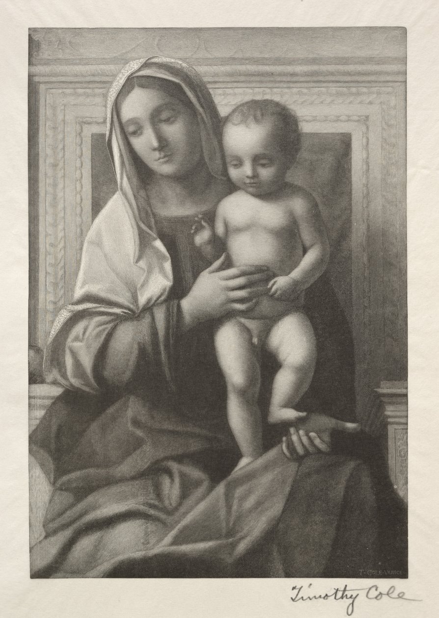 Gamla italienska mästare: Madonna och barn, 1888-1892. av Timothy Cole