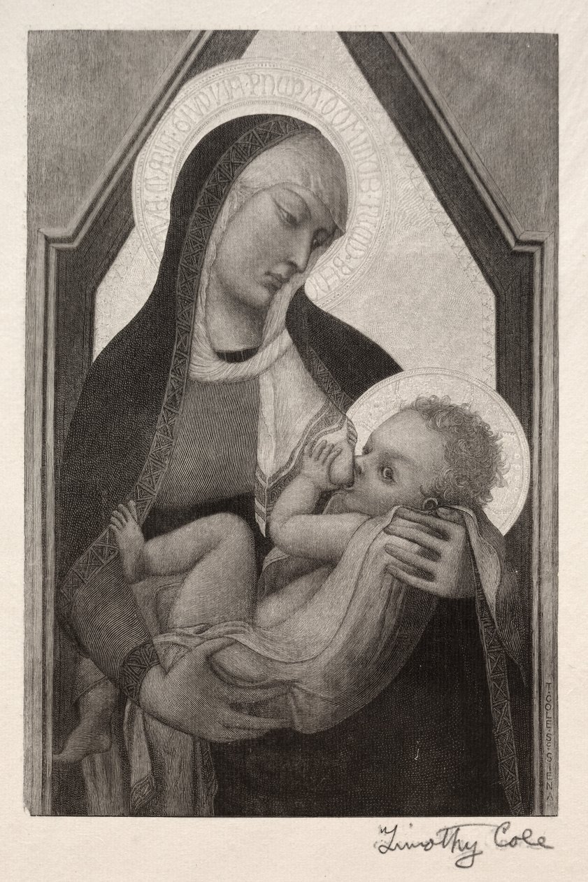 Gamla italienska mästare: Madonna och barn, 1888-1892. av Timothy Cole