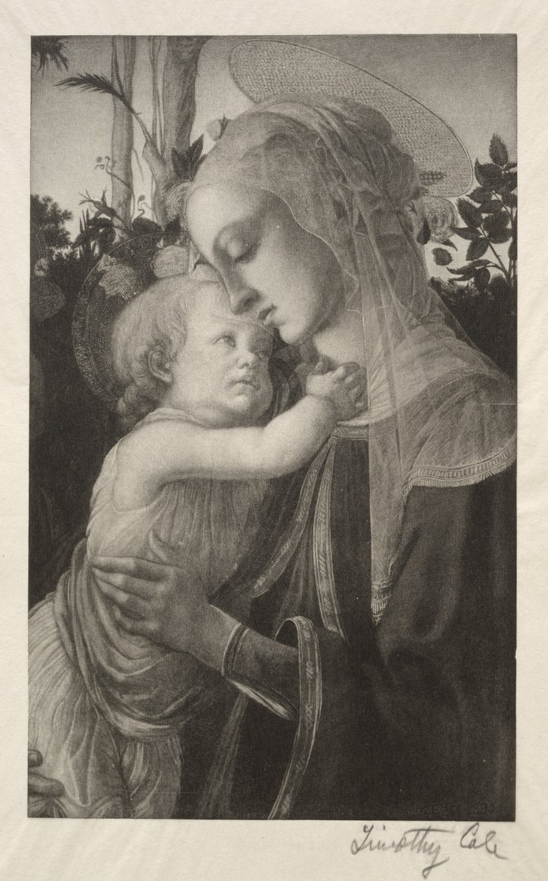 Gamla italienska mästare: Madonna och barn, 1890. av Timothy Cole
