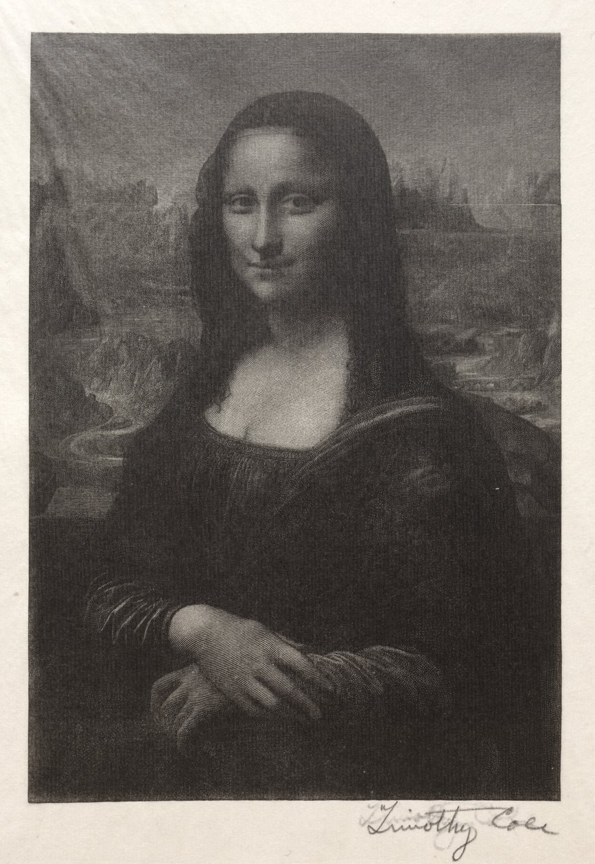 Gamla italienska mästare: Mona Lisa, 1888-1892. av Timothy Cole