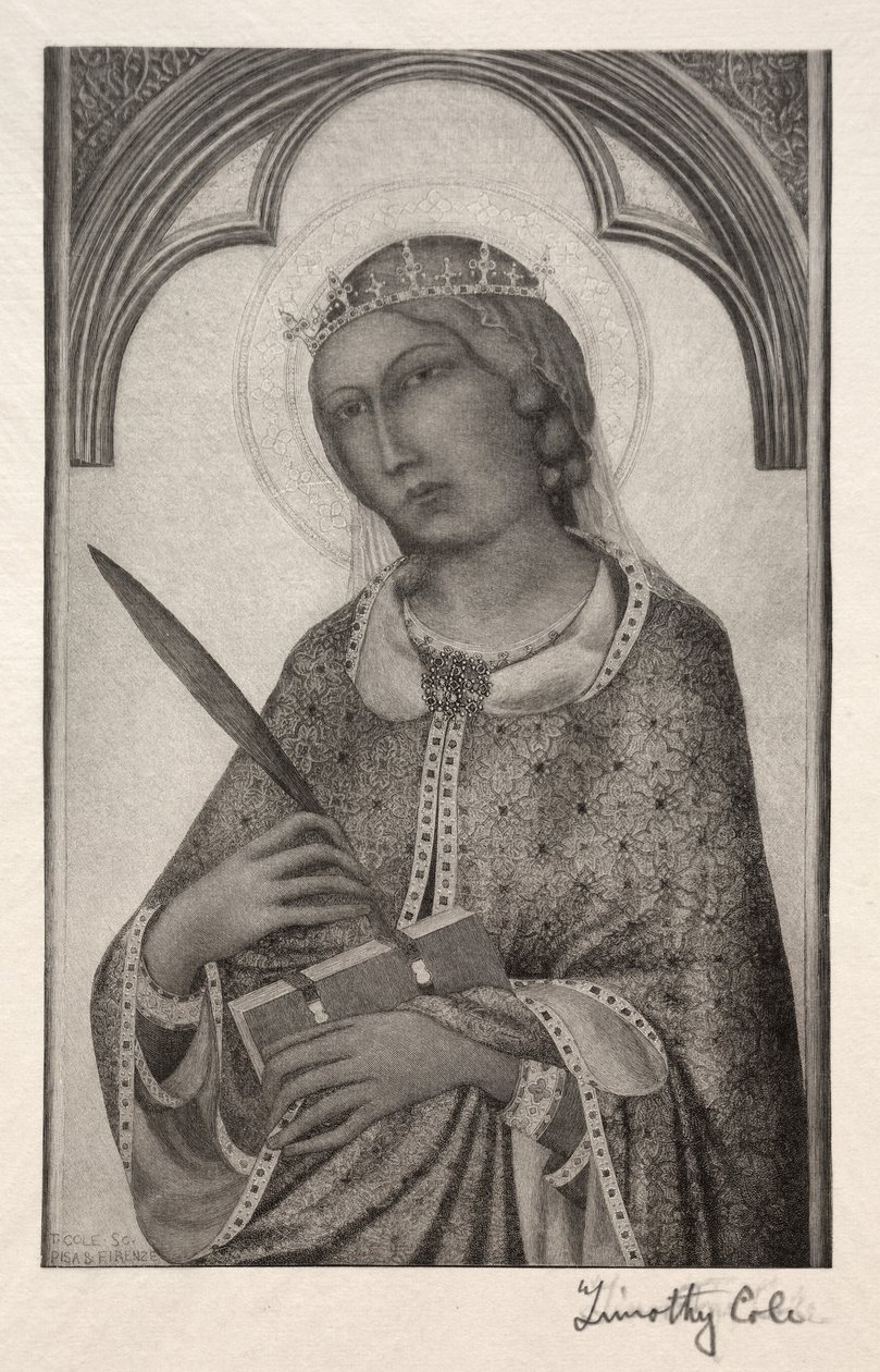 Gamla italienska mästare: St. Katarina av Alexandria, 1888-1892. av Timothy Cole