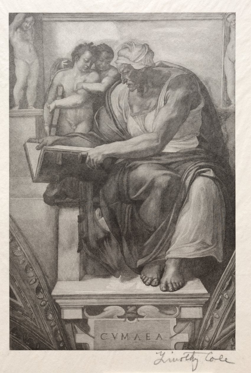 Gamla italienska mästare: The Cumaean Sibyl, 1888-1892. av Timothy Cole