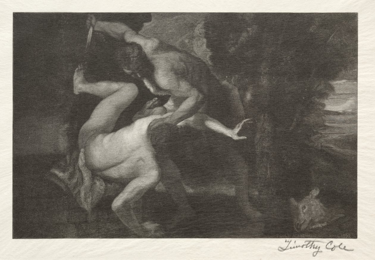Gamla italienska mästare: Abels död, 1892. av Timothy Cole