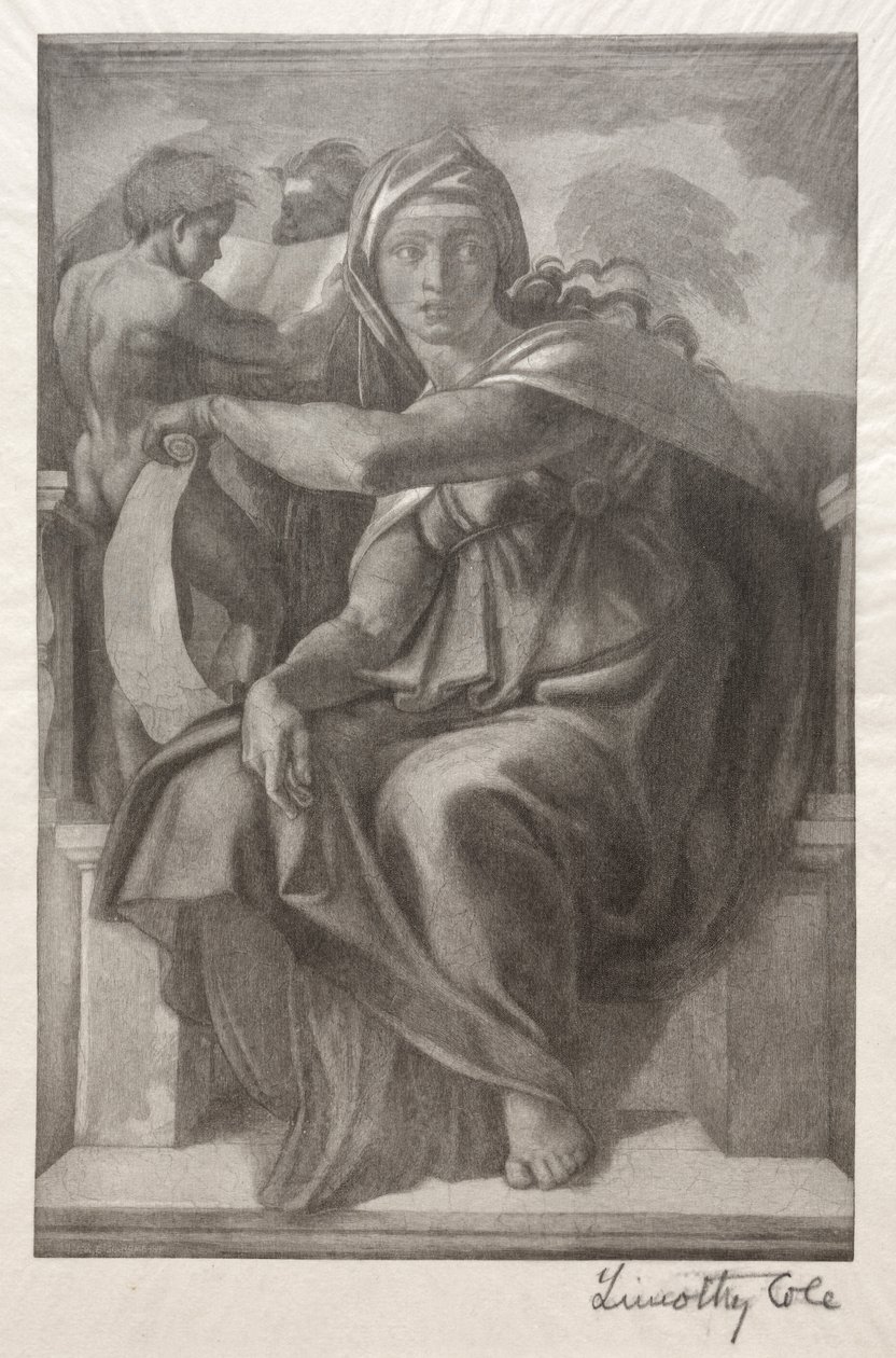 Gamla italienska mästare: The Delphian Sibyl, 1890. av Timothy Cole