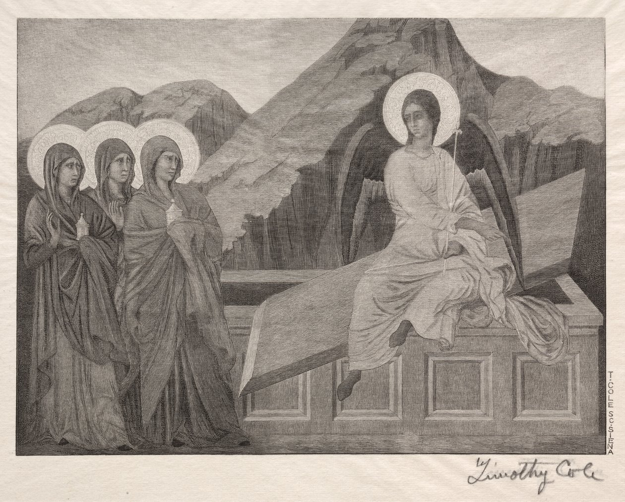 Gamla italienska mästare: The Three Marys at the Sepulcher, 1888-1892. av Timothy Cole