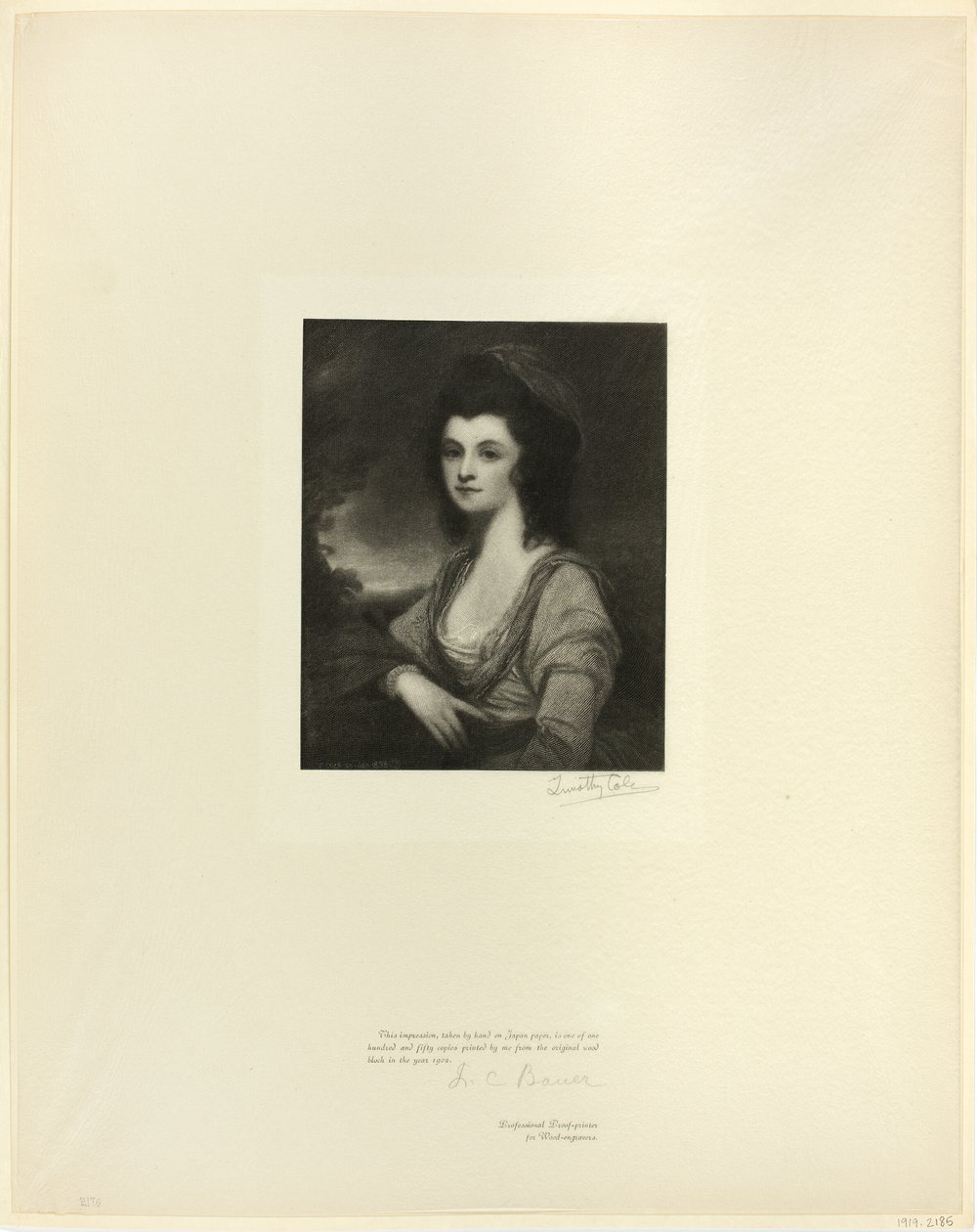 Porträtt av Mrs Davies, från Old English Masters av Timothy Cole
