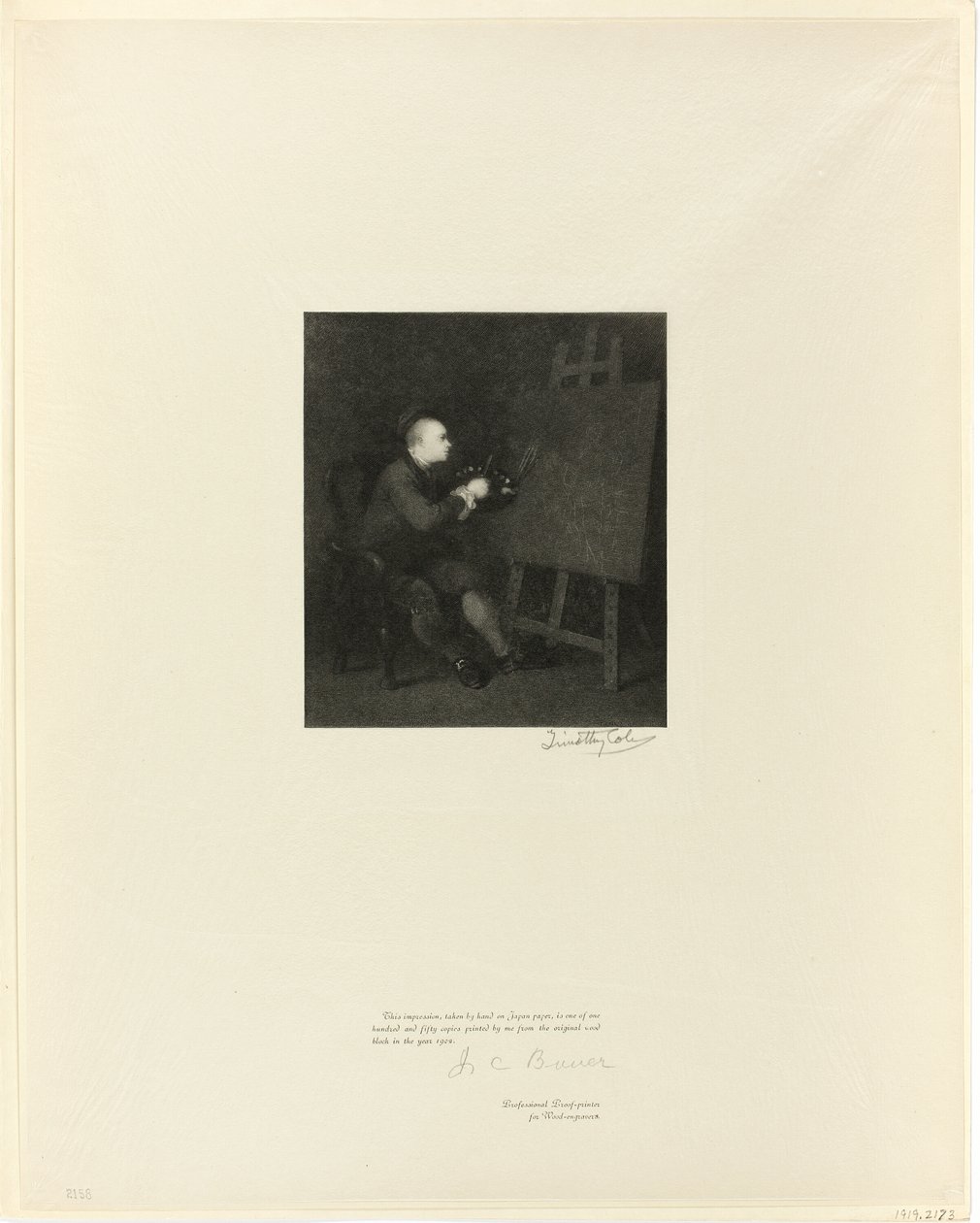 Porträtt av William Hogarth, från Old English Masters av Timothy Cole
