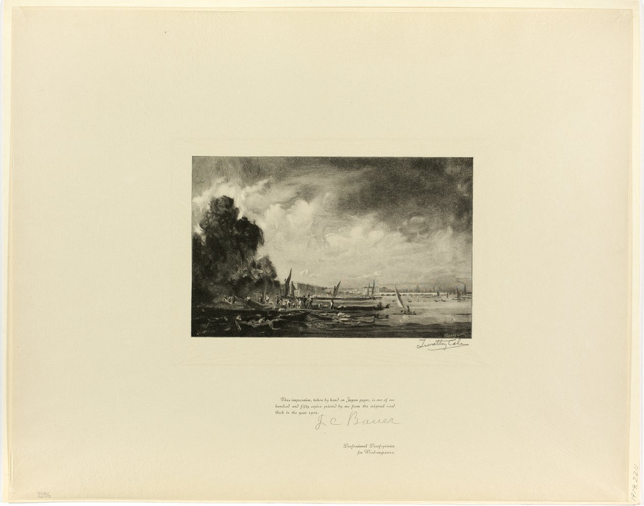 Waterloo Bridge (en skiss), från Old English Masters av Timothy Cole