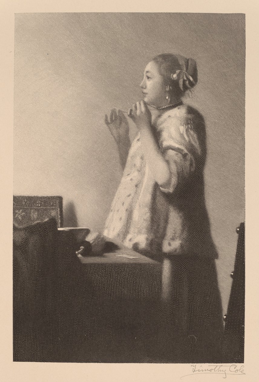 Pärlhalsbandet av Timothy Cole after Johannes Vermeer