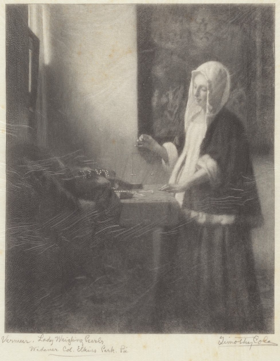 swedish av Timothy Cole after Johannes Vermeer