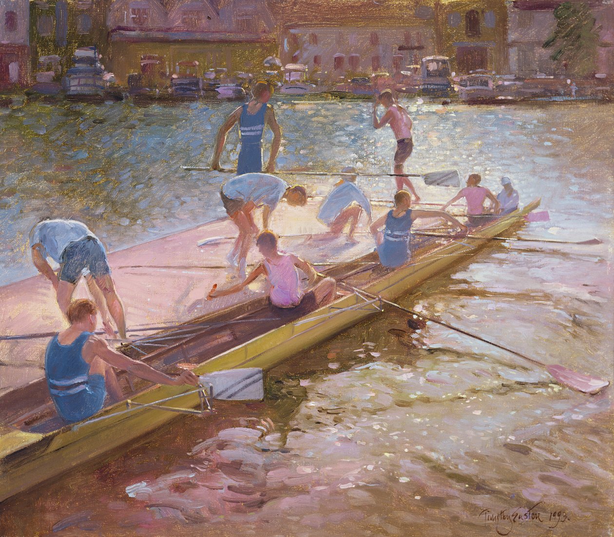 At the Raft, Henley, 1993 av Timothy Easton