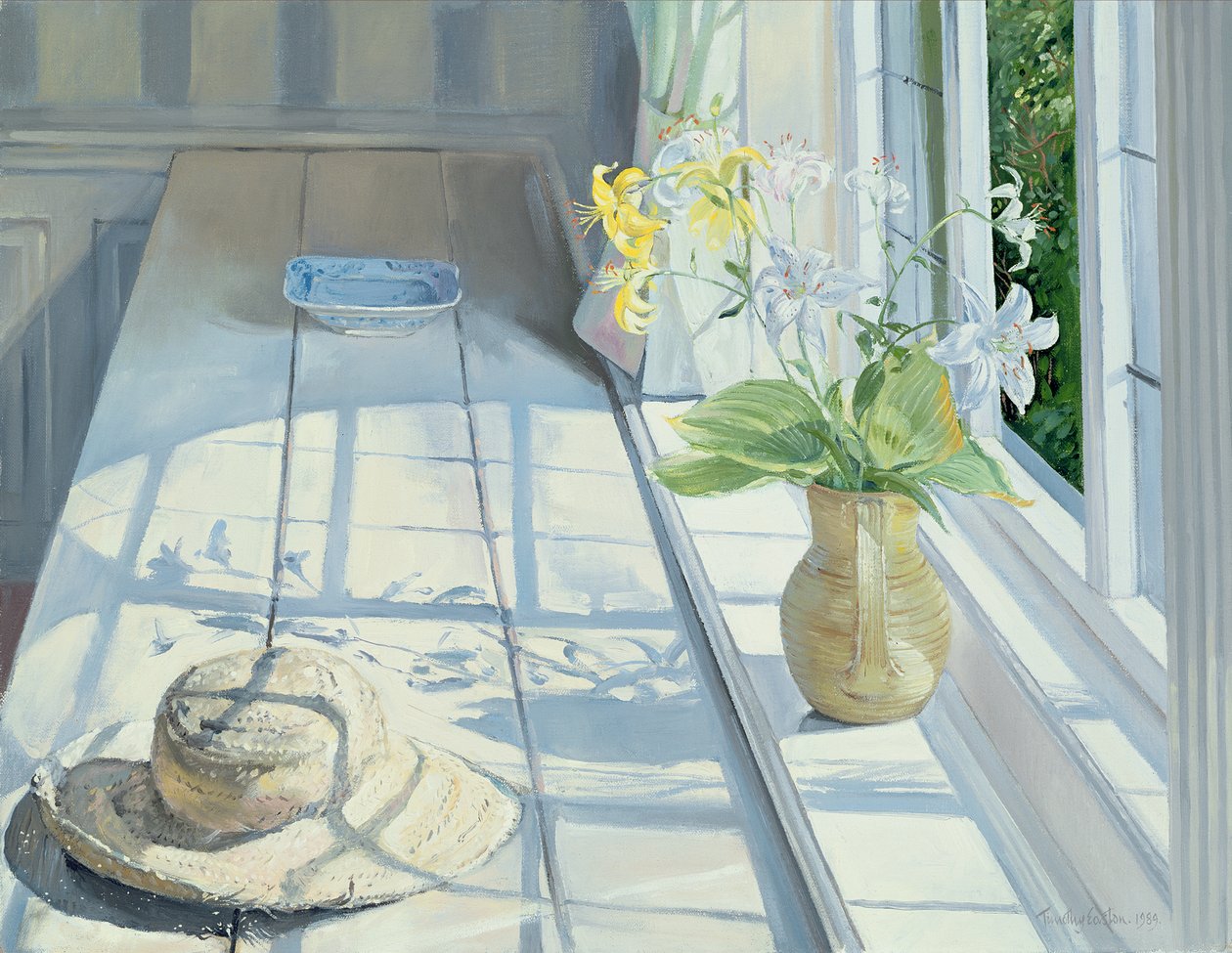 Liljor och en stråhatt av Timothy Easton