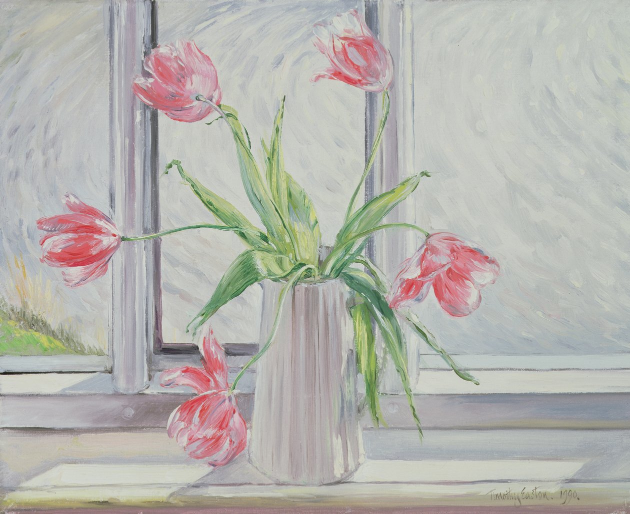 Tulpaner Mot Rörligt Vatten av Timothy Easton