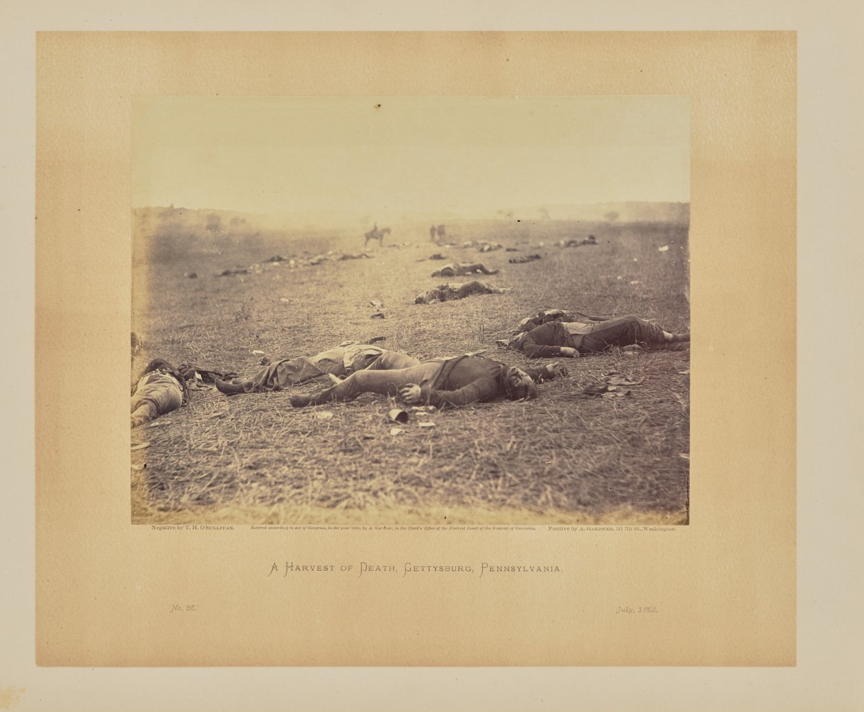 En skörd av död, Gettysburg, Pennsylvania av Timothy H. OSullivan