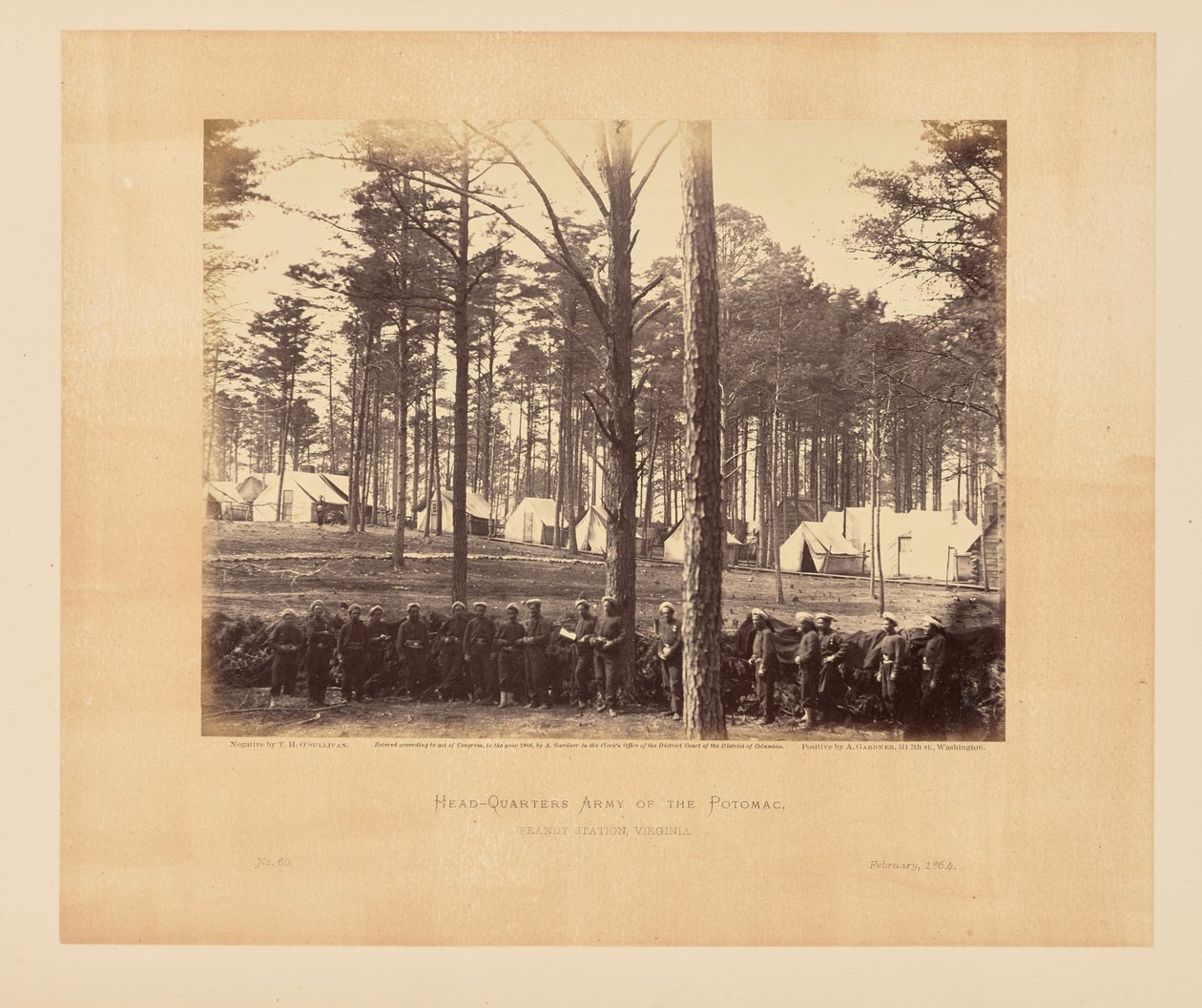 Huvudkvarter Potomacarmén, Brandy Station, Virginia av Timothy H. OSullivan