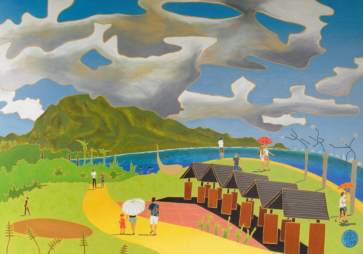 Vägen hem, Taitung, 2014, olja på duk av Timothy Nathan Joel