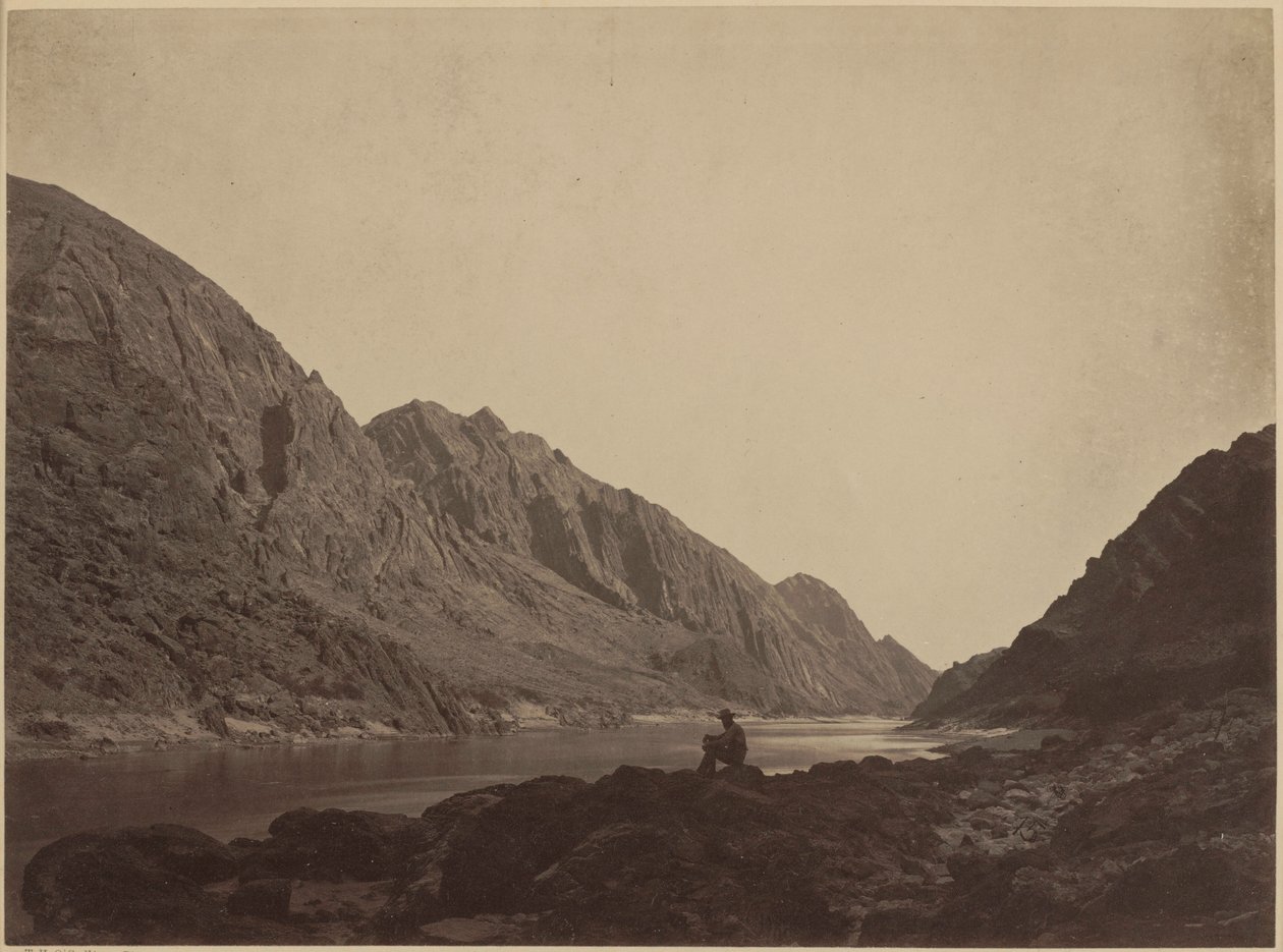 Iceberg Canyon, Coloradofloden, utsikt ovanför,1871 (foto) av Timothy O