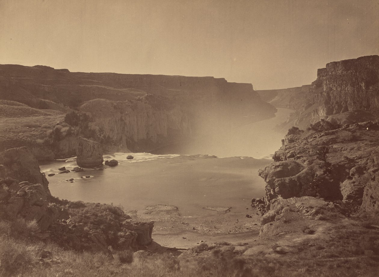 Shoshone Falls, Snake River, Idaho,1874 (foto) av Timothy O