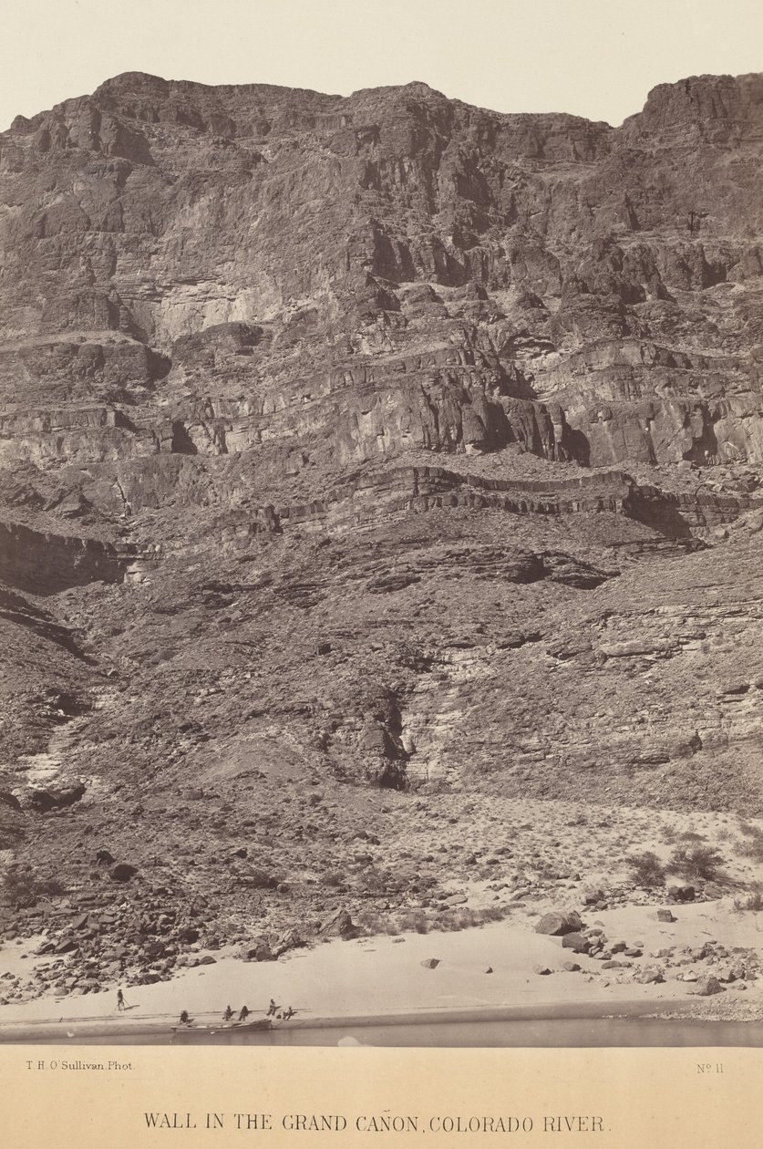 Mur i Grand Canyon, Coloradofloden,1871 (foto) av Timothy O