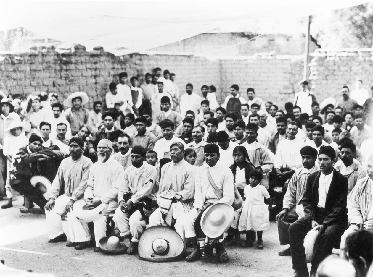 Campesinos möte, Jalapa, Mexiko, 1927 av Tina Modotti