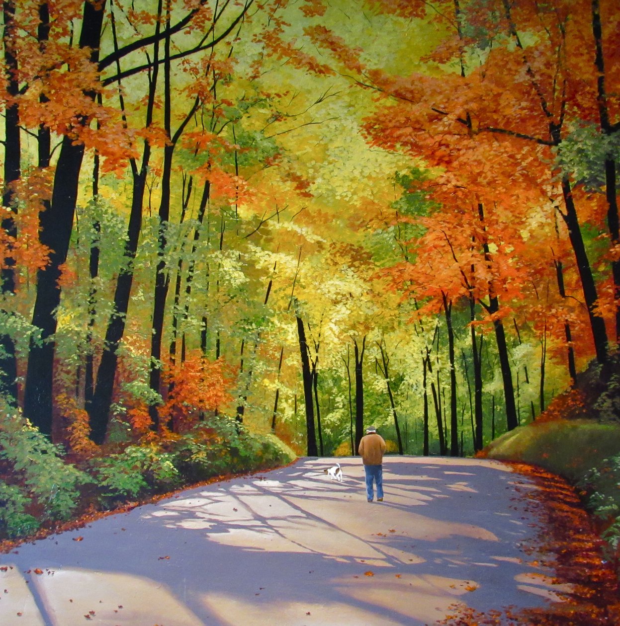 Walking Together, 2017 (akryl på duk) av Tina Palmer